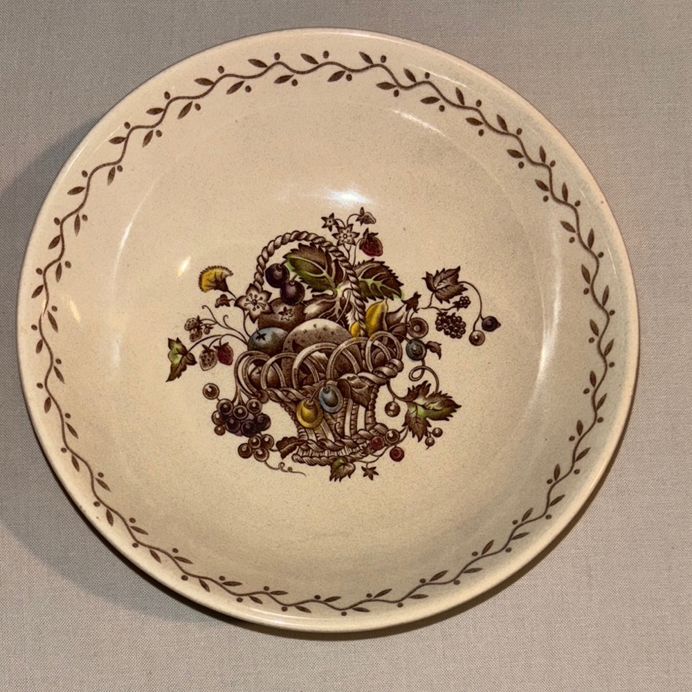 Vintage Fruit Basket Ceramic Bowl